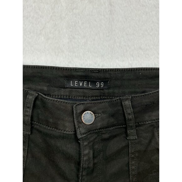 Level 99 Women’s Skinny  Utility Jogger Sz 27  Camo Stretch Neon Ankle Zip Pants - Picture 8 of 10